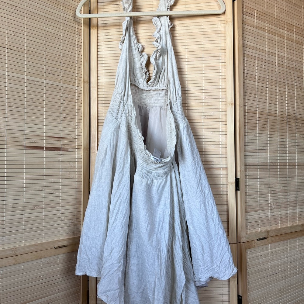 Chic Cream Ruffled Mini Dress - Picture 3 of 4